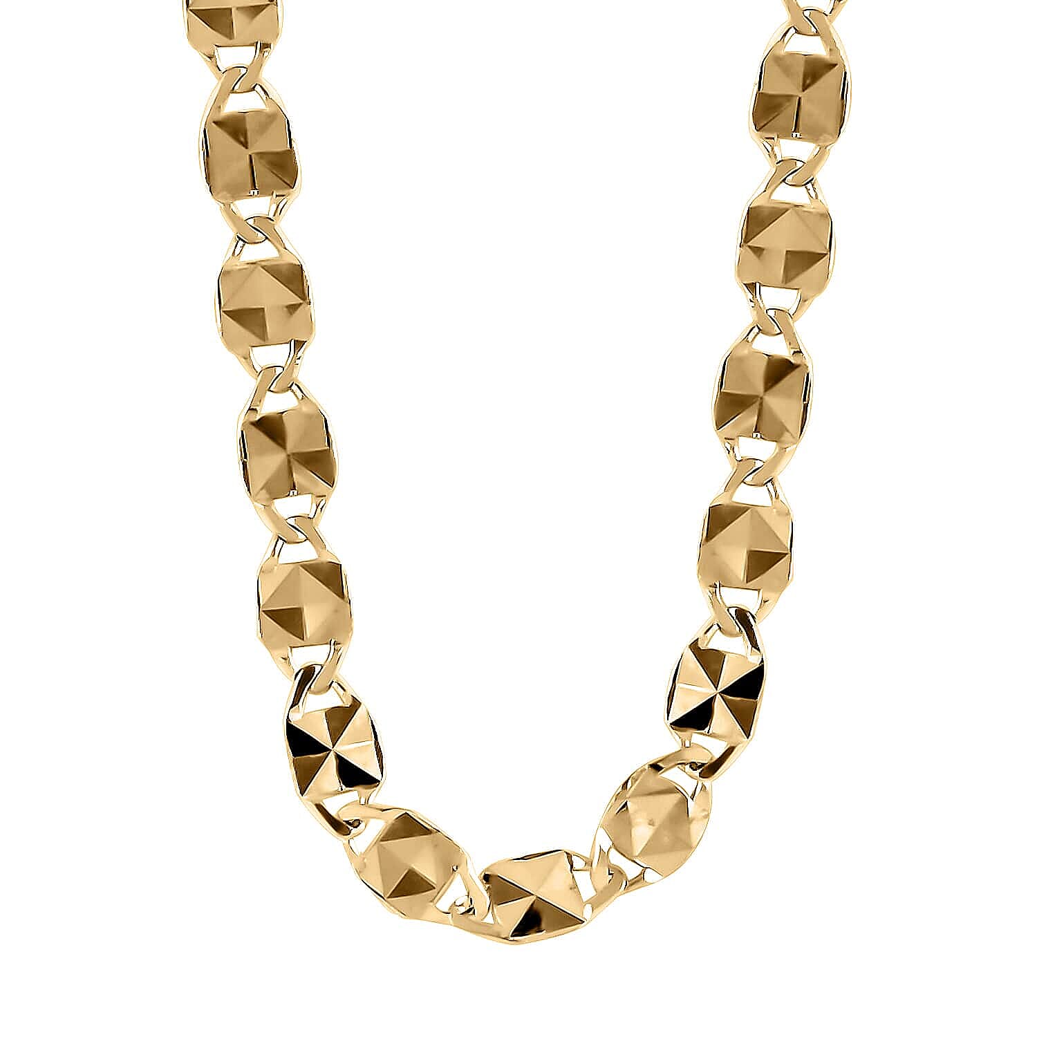 Maestro Gold Collection Valentino Italian 10K Yellow Gold Sparkle Diamond-Cut Necklace 20 Inches 4.30 Grams