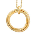 Maestro Gold Collection Intreccio Italian 10K Yellow Gold Triple Circle Necklace 18-20 Inches 2.90 Grams - Sticky add to cart bar