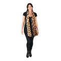 TAMSY Brown Leopard Printed Cashmere Wool Scarf (28"x78") - Sticky add to cart bar