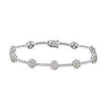 14K White Gold Natural Pink and White Diamond I1 Bracelet (7.00 In) 10 Grams 2.00 ctw - Sticky add to cart bar
