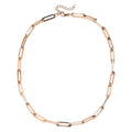Paperclip Chain Necklace 20-22 Inches in ION Plated Rose Gold Stainless Steel 30 Grams - Sticky add to cart bar