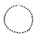 Shungite Beaded Station Necklace in 14K YG Over Copper, Bead Necklace For Women 100ctw 20 Inches - Sticky add to cart bar
