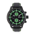 GENOA Multifunctional Quartz Movement Watch with Black Leather Strap (47mm) (5.25-7.25 Inches) - Sticky add to cart bar