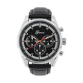 GENOA Multifunctional quartz Movement Watch with Black Leather Strap (44.20 mm) (5.25-7.50 Inches) - Sticky add to cart bar