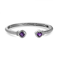 Karis Amethyst Cuff Bracelet in Platinum Bond (6.50 In) 2.85 ctw