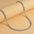 6mm Twill Chain Necklace 22-24 Inches in Stainless Steel 31.20 Grams - Sticky add to cart bar