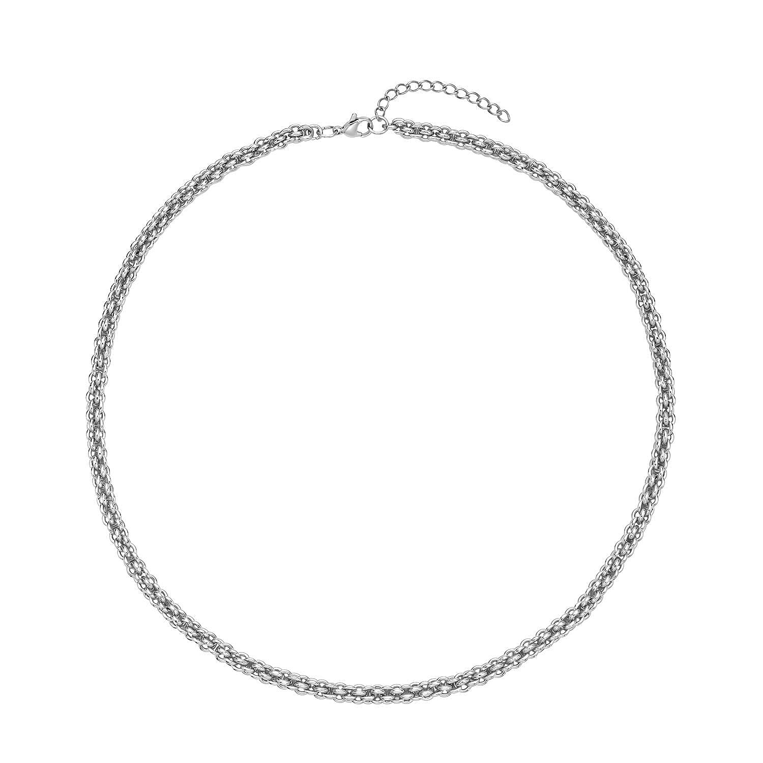 Doorbuster Pumpkin Chain Necklace (22-24 Inches) in Stainless Steel