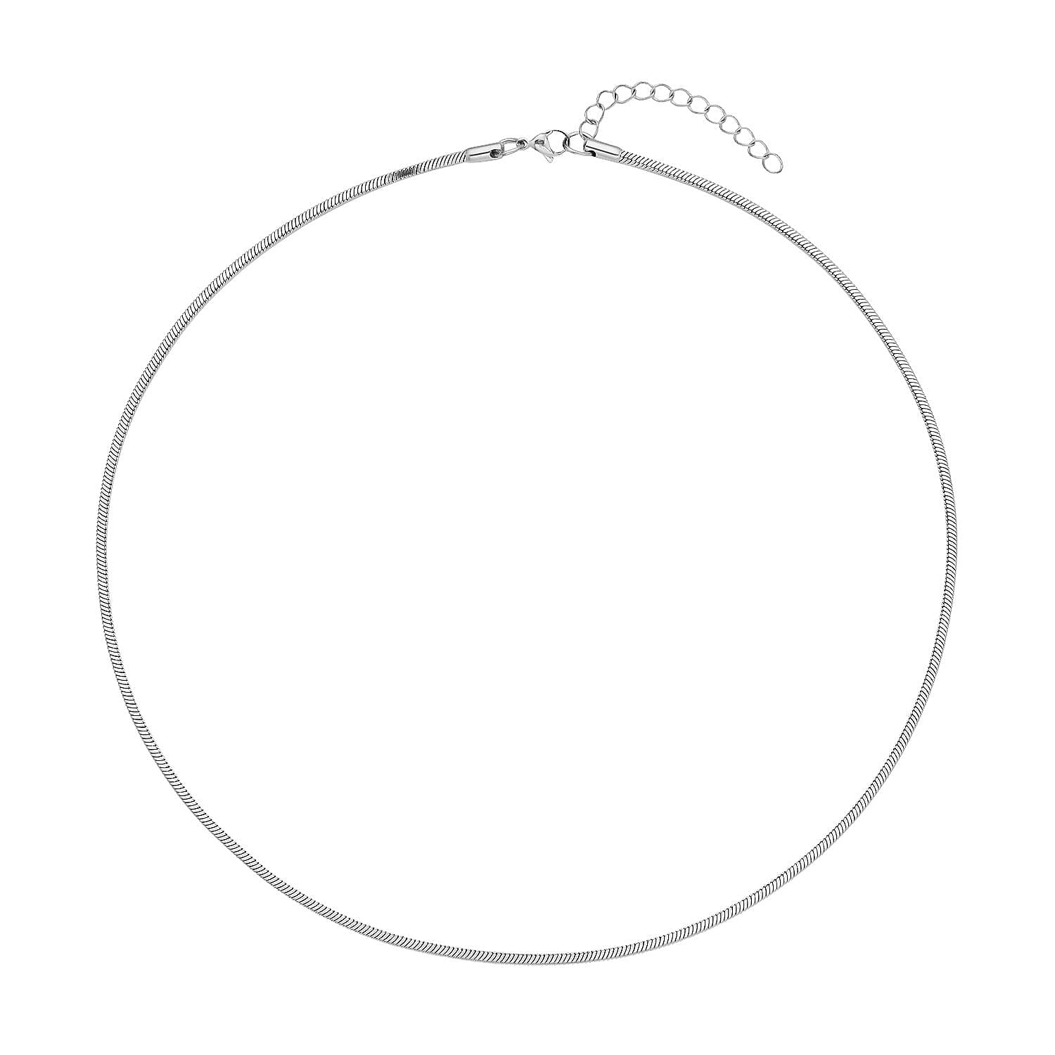 2.5mm Square Snake Necklace 20-22 Inches in Stainless Steel 15.10 Grams