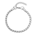 Doorbuster Roller Chain Bracelet in Stainless Steel (8-9.50In) - Sticky add to cart bar
