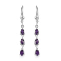 Amethyst Earrings in Sterling Silver 1.15 ctw - Sticky add to cart bar