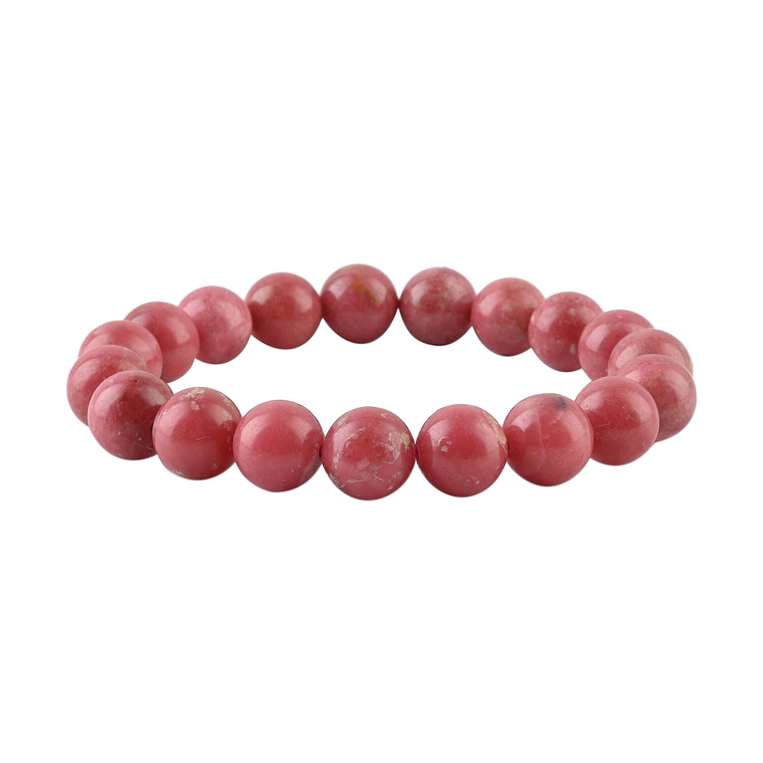 Norwegian Thulite Beaded Stretch Bracelet 180.00 ctw