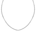 Italian Sterling Silver 2.5mm Oval Daisy Necklace 24 Inches 2.70 Grams - Sticky add to cart bar