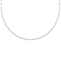 Italian Sterling Silver 0.4mm Singapore Necklace (24 Inches) (2 g) - Sticky add to cart bar
