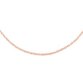 Italian 14K Rose Gold Over Sterling Silver 0.55mm Rope Necklace 24 Inches 3.1 Grams - Sticky add to cart bar