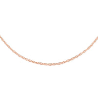 Italian 14K Rose Gold Over Sterling Silver 0.55mm Rope Necklace 24 Inches 3.1 Grams