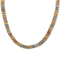 Multi Sapphire and Natural Thai Black Spinel Necklace 18 Inches in Vermeil Yellow Gold Over Sterling Silver 30.15 Grams 45.65 ctw - Sticky add to cart bar