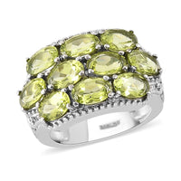 Multi Gemstone Ring in Stainless Steel (Size 10.0) 4.60 ctw