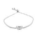 Simulated Diamond Bolo Bracelet in Silvertone 4.24 ctw - Sticky add to cart bar