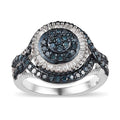 Diamond Art Deco Ring in Platinum Over Sterling Silver - Sticky add to cart bar