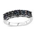 Doorbuster Blue Diamond (IR) Ring in Platinum Over Sterling Silver (Size 10.0) 0.50 ctw - Sticky add to cart bar
