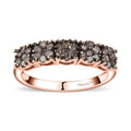 Doorbuster Natural Champagne Diamond Ring in Vermeil Rose Gold Over Sterling Silver (Size 8.0) 0.50 ctw - Sticky add to cart bar