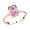 Certified LUXORO 14K Rose Gold AAA Martha Rocha Kunzite Solitaire Ring 3.00 ctw - Sticky add to cart bar