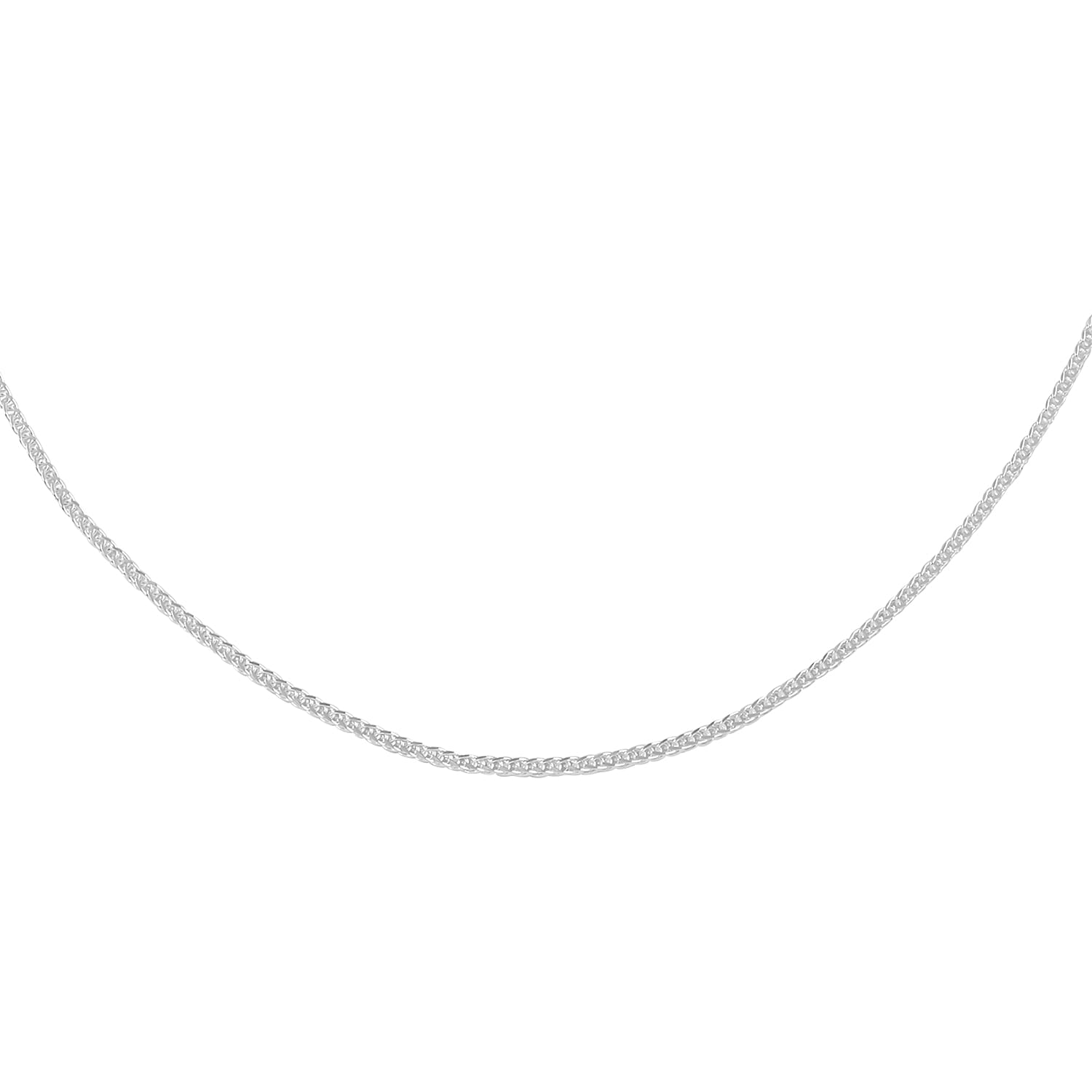 Italian Sterling Silver 0.8mm Wheat Necklace 24 Inches 2.90 Grams