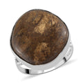 Doorbuster Artisan Crafted Australian Natural Boulder Opal Ring in Sterling Silver (Size 10.0) 12.00 ctw - Sticky add to cart bar