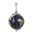 Sajen Silver Ceramic and Rainbow Moonstone Pendant in Platinum Over Sterling Silver 117.50 ctw - Sticky add to cart bar