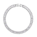 Simulated Diamond Tennis Bracelet in Silvertone (6.50 In) 25.00 ctw - Sticky add to cart bar