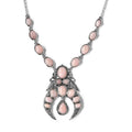 Artisan Crafted Peruvian Pink Opal Necklace 18 Inches in Sterling Silver 13.25 ctw - Sticky add to cart bar