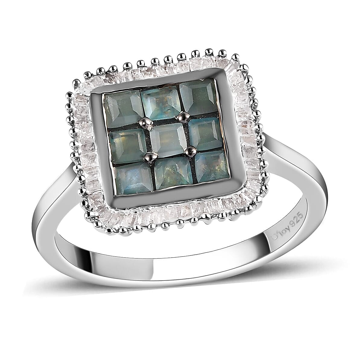 Narsipatnam Alexandrite, Diamond Ring in Platinum Over Sterling Silver (Size 7.0) 1.30 ctw