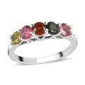 doorbuster-multi-tourmaline-and-natural-white-zircon-5-stone-ring-in-platinum-over-sterling-silver-size-10.0-1.35-ctw - Sticky add to cart bar
