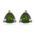 Chrome Diopside Solitaire Stud Earrings in 14K Yellow Gold Over Sterling Silver 1.00 ctw - Sticky add to cart bar