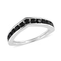 Natural Thai Black Spinel Band Ring in Sterling Silver (Size 10) 0.85 ctw - Sticky add to cart bar