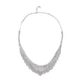 Austrian Crystal Louts Petals Necklace 23.50 Inches in Silvertone - Sticky add to cart bar