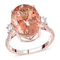 Certified & Appraised ILIANA 18K Rose Gold AAA Marropino Morganite and G-H I1 Diamond Ring 3.35 Grams 8.00 ctw (Delivered in 20-25 Business Days) - Sticky add to cart bar