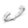Simulated Diamond Open Ring in Rhodium Over Sterling Silver (Size 9) 0.10 ctw - Sticky add to cart bar