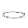 NY Closeout 14K White Gold G-H I1 Diamond Bangle Bracelet (7.00 In) 14.30 Grams 1.00 ctw - Sticky add to cart bar