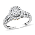 NY Closeout 14K White and Yellow Gold G-H I1 Diamond Ring 4.05 Grams 1.00 ctw - Sticky add to cart bar
