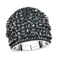 Doorbuster Blue Diamond (IR) Ring in Platinum Over Sterling Silver (Size 10.0) 2.10 ctw - Sticky add to cart bar