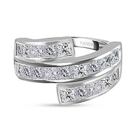 Moissanite and Kanchanaburi Blue Sapphire 2.65 ctw Cluster Ring in Platinum Over Sterling Silver (Size 11.5)