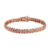 Doorbuster Uncut Natural Pink Diamond Bracelet in Vermeil Rose Gold Over Sterling Silver (7.25 In) 15.75 Grams 1.50 ctw