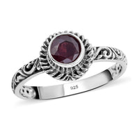 BALI LEGACY Treated Ruby Solitaire Ring in Sterling Silver 1.15 ctw