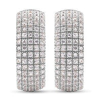 White Zircon 0.84 ctw Earrings in Rhodium Over Sterling Silver