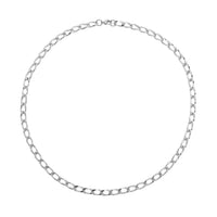 Striking Curb Necklace 24 Inches in Stainless Steel 32 Grams