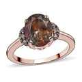 Jenipapo Andalusit and Natural Champagne Diamond Ring in Vermeil Rose Gold Over Sterling Silver 3.15 ctw - Sticky add to cart bar