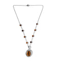 KARIS Lapis Lazuli Necklace 18 Inches in Platinum Bond and Stainless Steel 18.10 ctw - Sticky add to cart bar