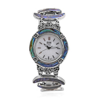 EON 1962 Abalone Shell Swiss Movement Watch in Sterling Silver (26mm) (7.50 in) (25 g)