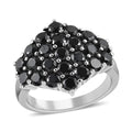 Natural Thai Black Spinel Ring in Stainless Steel 3.25 ctw - Sticky add to cart bar
